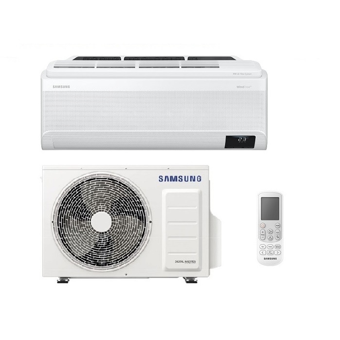 CLIMATIZZATORE CONDIZIONATORE SAMSUNG INVERTER SERIE WINDFREE PURE 1.0 R-32 SMART WIFI AR12AXKAAWKNEU 12000 BTU GARANZIA 5 ANNI NEW