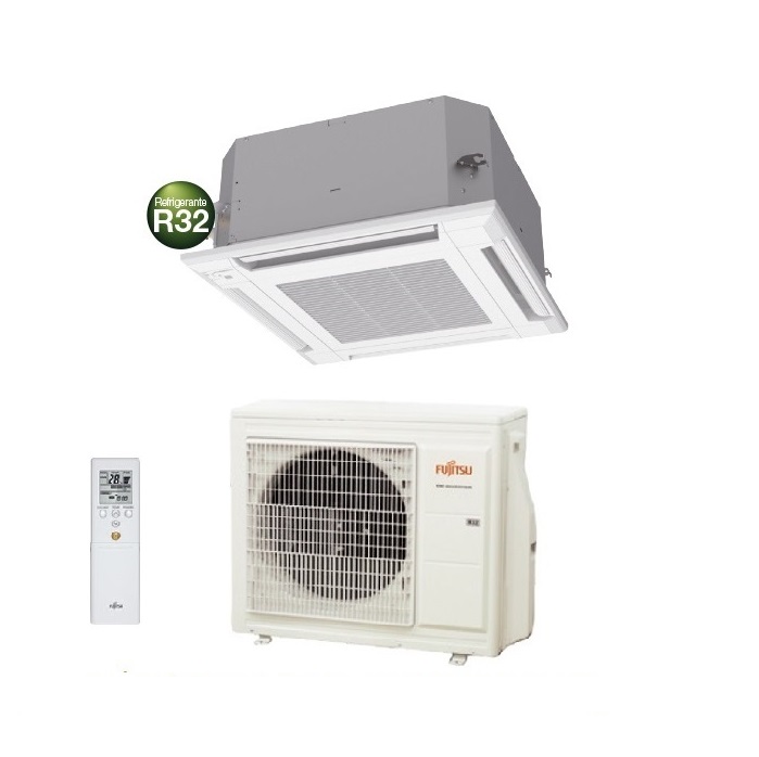 CLIMATIZZATORE CONDIZIONATORE FUJITSU SPLIT CASSETTA KV AUXG24KVLA 24000 BTU MONOFASE CON TELECOMANDO E GRIGLIA INCLUSI - 3NGF88525