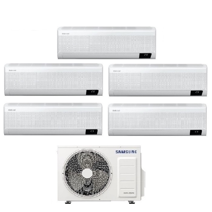 CLIMATIZZATORE CONDIZIONATORE SAMSUNG INVERTER PENTA SPLIT WINDFREE ELITE 9000+9000+9000+12000+12000 con AJ100TXJ R-32 CLASSE A++ WIFI - NEW 9+9+9+12+12