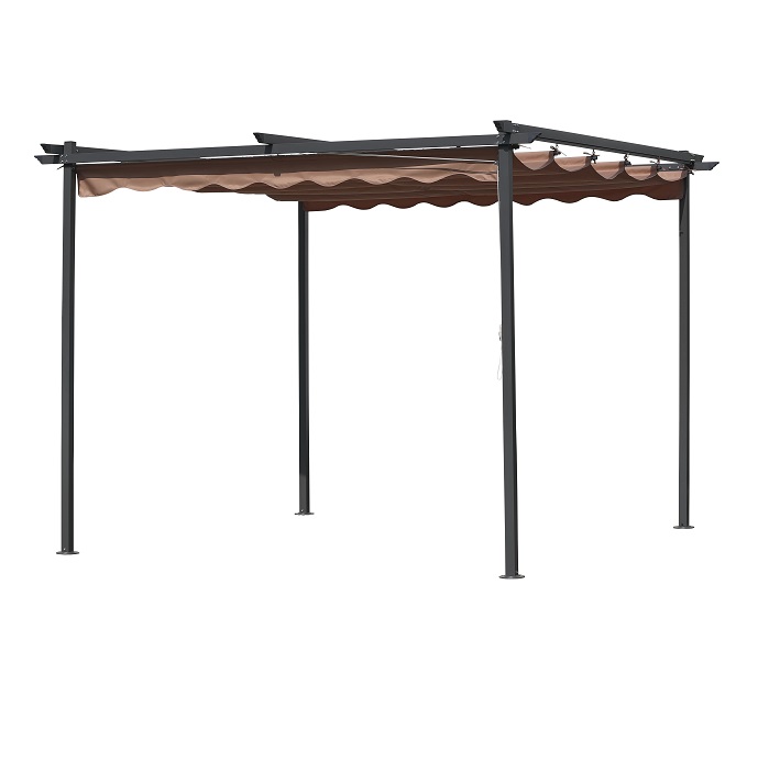 PERGOLA ACCIAIO CON TELO RETRATTILE MT 3X3X2,2H COD. 91935