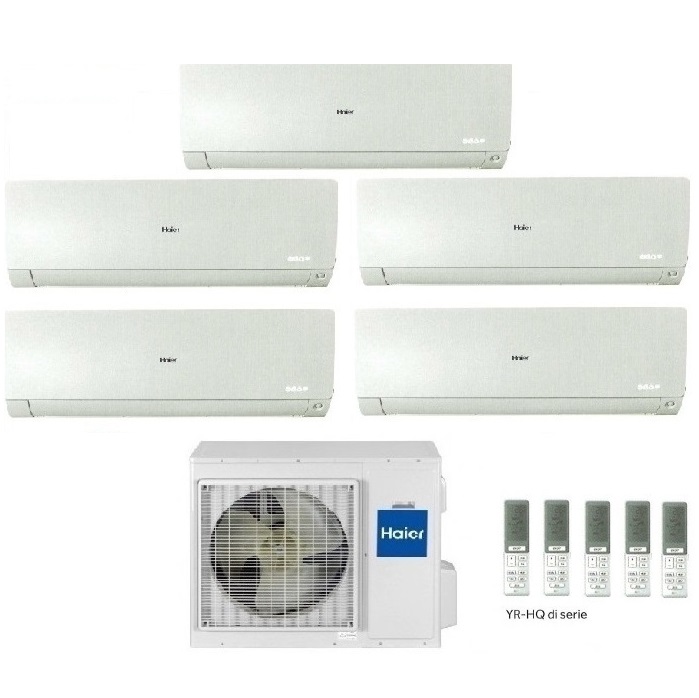 CLIMATIZZATORE CONDIZIONATORE HAIER PENTA SPLIT INVERTER FLEXIS PLUS WHITE R-32 9000+9000+9000+9000+15000 CON 5U105S2SS3FA WI-FI INCLUSO NEW - 9+9+9+9+15