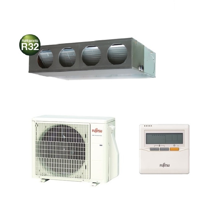 CLIMATIZZATORE CONDIZIONATORE FUJITSU SPLIT CANALIZZABILE INVERTER ECO serie KM 45000 btu R-32 3NGF89205 ARXG45KMLA A+ CON COMANDO A FILO INCLUSO TRIFASE NEW