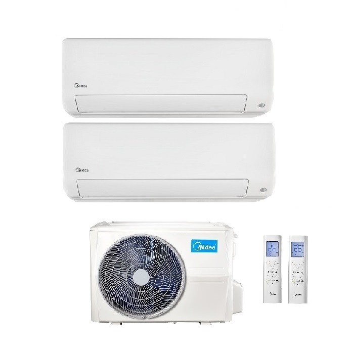 CLIMATIZZATORE CONDIZIONATORE DUAL SPLIT INVERTER MIDEA ALL EASY PRO R-32 9000+9000 BTU CON M2OD-18HFN8-Q WI-FI INCLUSO-NEW