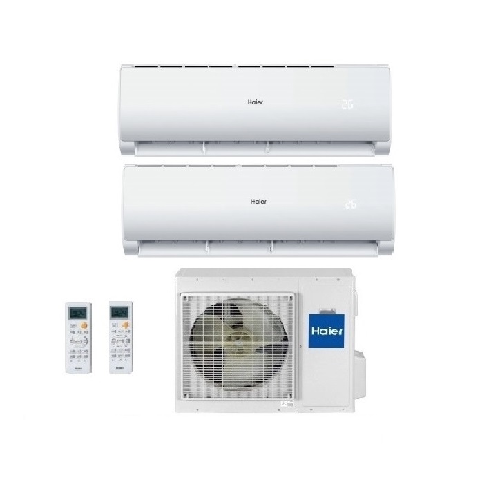 CLIMATIZZATORE CONDIZIONATORE HAIER DUAL SPLIT INVERTER GEOS PLUS R-32 9000+12000 CON 2U50MEFFRA WIFI INTEGRATO- NEW