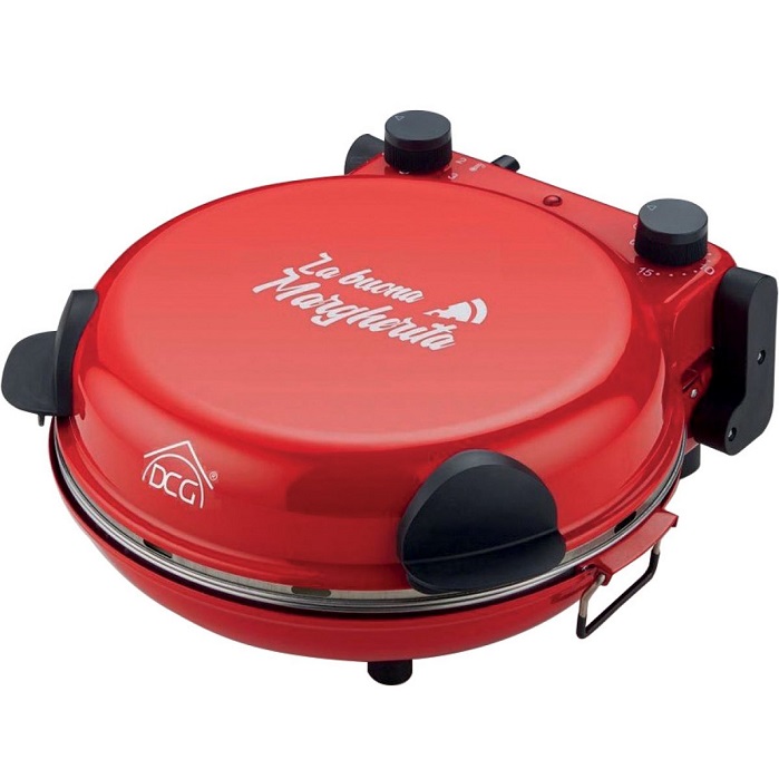 DCG PIZZA MAKER MB2300 FORNO PER PIZZE 1200W COLORE ROSSO CON TIMER E TERMOSTATO
