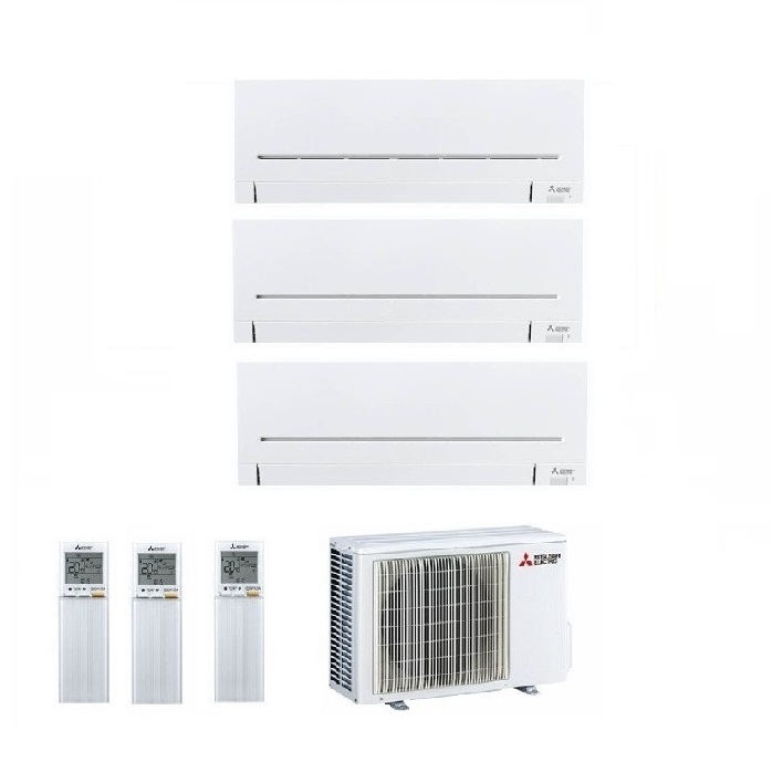 CLIMATIZZATORE CONDIZIONATORE MITSUBISHI ELECTRIC TRIAL SPLIT INVERTER MSZ-AP_VGK R-32 7000+7000+12000 CON MXZ-3F54VF A+++ WI-FI INCLUSO - NEW 7+7+12