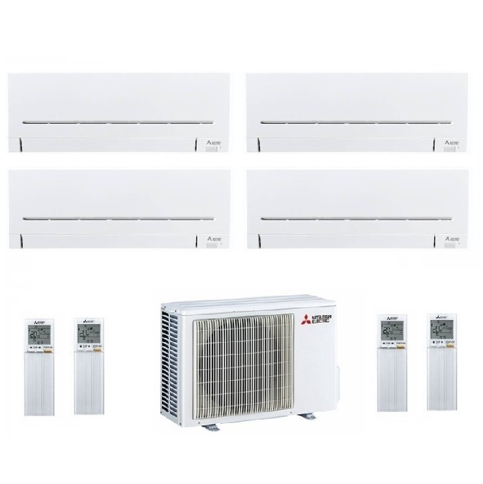 CLIMATIZZATORE CONDIZIONATORE MITSUBISHI ELECTRIC QUADRI SPLIT INVERTER MSZ-AP_VGK R-32 7000+7000+9000+9000 CON MXZ-4F80VF A++ WI-FI INCLUSO - NEW 7+7+9+9