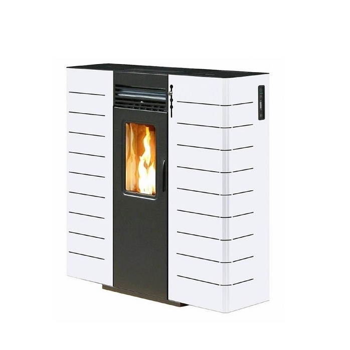 STUFA A PELLET CANALIZZATA KING SLIM 10 KW BIANCA COD. 17379