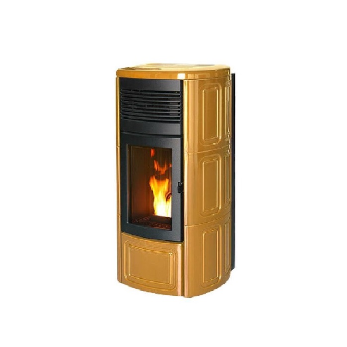 STUFA A PELLET MCZ SUITE HYDROMATIC 16 IN ACCIAIO CON TOP E FIANCHI IN CERAMICA – 16 KW AMBRA