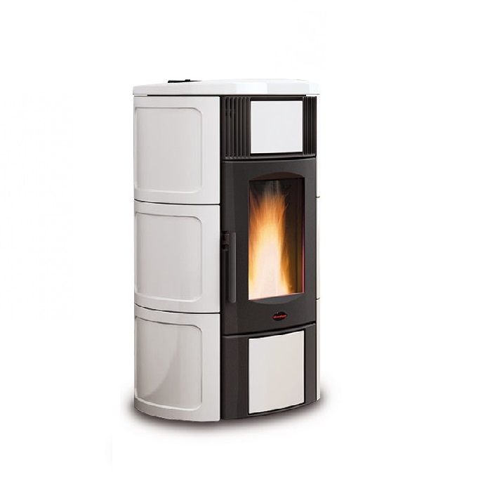TERMOSTUFA A PELLET LA NORDICA EXTRAFLAME MOD. ISIDE IDRO 2.0 19 KW BIANCA COD. 8225