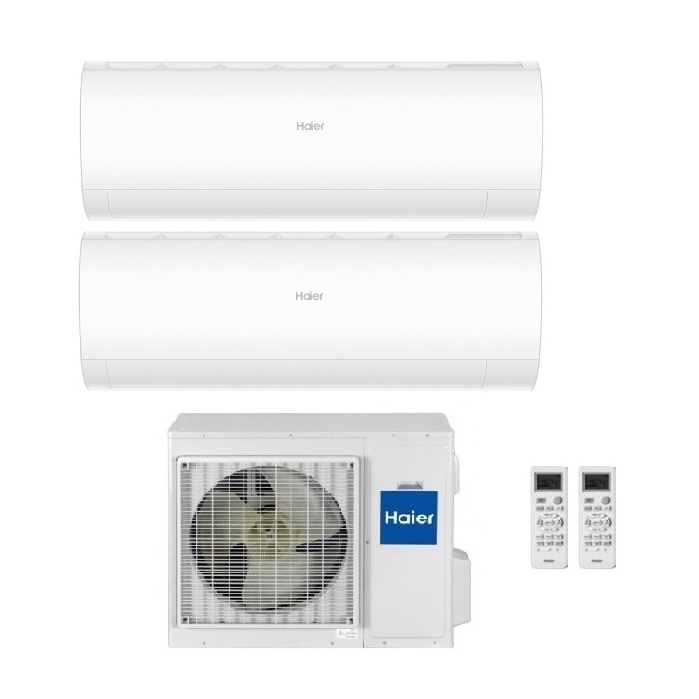 CLIMATIZZATORE CONDIZIONATORE HAIER DUAL SPLIT INVERTER PEARL R-32 9000+12000 CON 2U40S2SM1FA WI-FI hOn - NEW  9+12