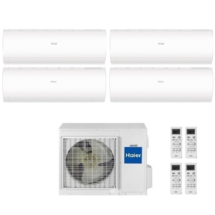 CLIMATIZZATORE CONDIZIONATORE HAIER QUADRI SPLIT INVERTER PEARL R-32 7000+7000+7000+9000 CON 4U75S2SR5FA WI-FI hOn - NEW - 7+7+7+9