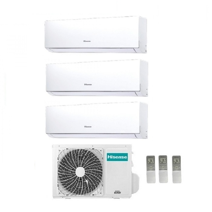 CLIMATIZZATORE CONDIZIONATORE HISENSE TRIAL SPLIT INVERTER SERIE NEW COMFORT 9000+9000+9000 CON 3AMW62U4RFA 9+9+9 A++ NEW