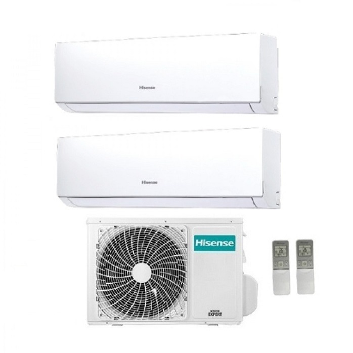 CLIMATIZZATORE CONDIZIONATORE HISENSE DUAL SPLIT INVERTER SERIE NEW COMFORT R-32 9000+9000 CON 2AMW35U4RRA 9+9 A++ NEW