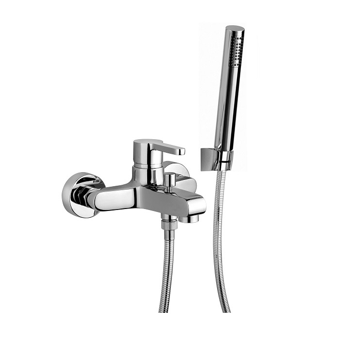 MISCELATORE MONOCOMANDO PAINI ARENA VASCA ESTERNO CON KIT DOCCIA FISSO 92CR100