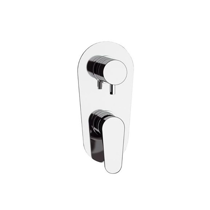 REMER MISCELATORE MONOCOMANDO REMER CLASS LINE L92 PER DOCCIA CON DEVIATORE 2 VIE SU PIASTRA UNICA