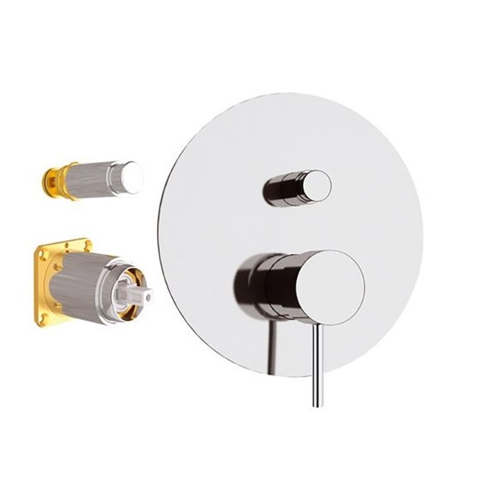 REMER SET MISCELATORE  X-STYLE X09KB A INCASSO PER DOCCIA CON DEVIATORE DA ABBINARE AL BOX INCASSO
