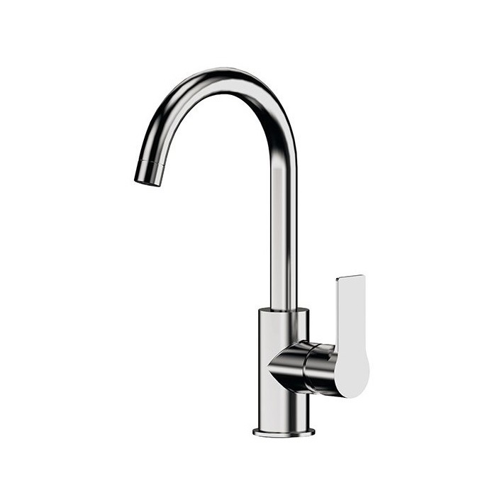 REMER MISCELATORE MONOCOMANDO MONOFORO 90° ENERGY EY72 PER LAVELLO CON CANNA ALTA GIREVOLE