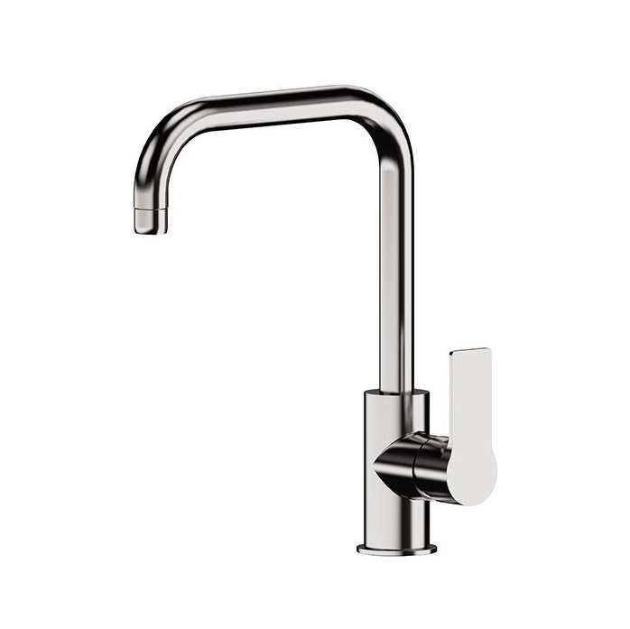 REMER MISCELATORE MONOCOMANDO MONOFORO 90° ENERGY EY72U PER LAVELLO CON CANNA ALTA GIREVOLE A "U"