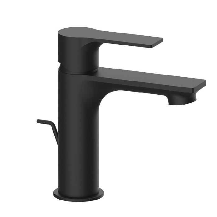 REMER MISCELATORE MONOCOMANDO ENERGY EY10LNO PER LAVABO ALTO CON SCARICO - NERO OPACO