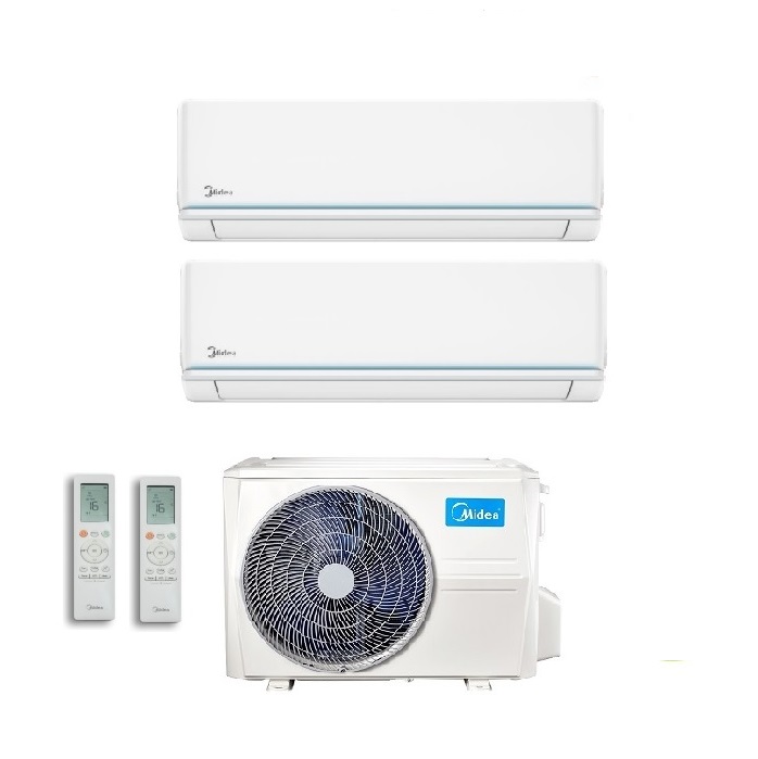 CLIMATIZZATORE CONDIZIONATORE MIDEA DUAL SPLIT INVERTER EVOLUTION R-32 9000+9000 BTU CON M2OD-14HFN8-Q WI-FI INCLUSO- NEW - 9+9