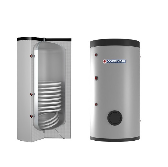 BOLLITORE CORDIVARI BOLLY 1 ST WB PER PRODUZIONE DI ACS 150 LITRI CON 1 SCAMBIATORE FISSO COD. 3105162321101