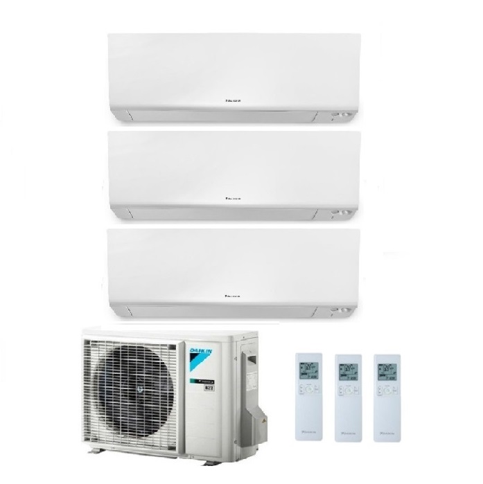 CLIMATIZZATORE CONDIZIONATORE DAIKIN TRIAL SPLIT INVERTER serie R FTXM R-32 PERFERA WALL Bluevolution 7000+7000+12000 con 3MXM68N WI-FI INCLUSO - NEW -7+7+12