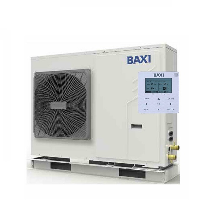 POMPA DI CALORE BAXI ARIA-ACQUA MONOBLOCCO MOD. AURIGA 6M-A R-32 MONOFASE  CON PANNELLO DI COMANDO A7750381