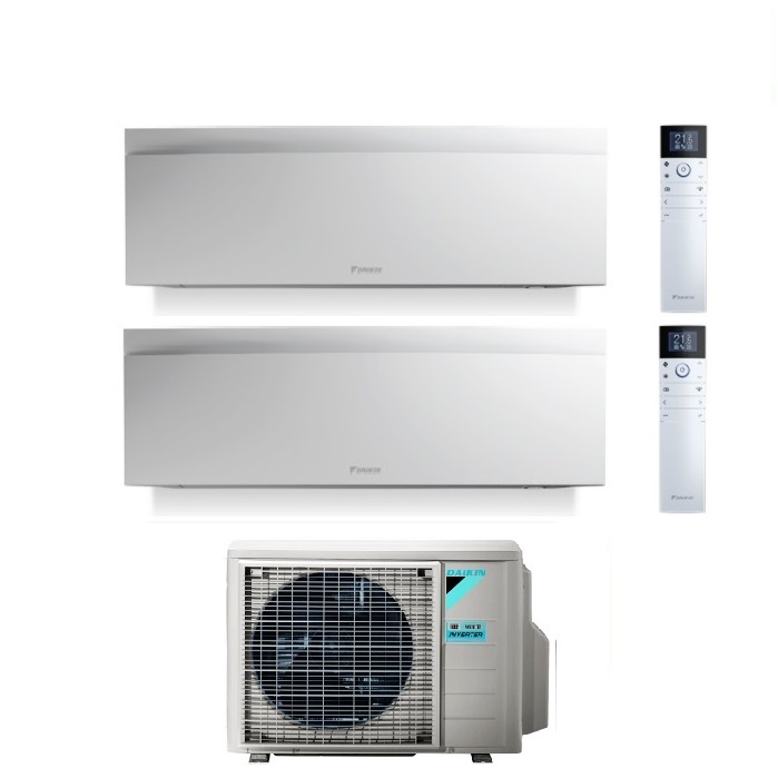 CLIMATIZZATORE CONDIZIONATORE DAIKIN DUAL SPLIT INVERTER serie 3 FTXJ R-32 EMURA III BIANCO Bluevolution 9000+9000 con 2MXM40N9 WI-FI INCLUSO - NEW -9+9