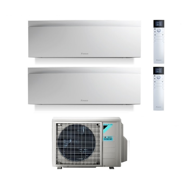 CLIMATIZZATORE CONDIZIONATORE DAIKIN DUAL SPLIT INVERTER serie 3 FTXJ R-32 EMURA III BIANCO Bluevolution 12000+15000 con 2MXM50N9 WI-FI INCLUSO - NEW -12+15