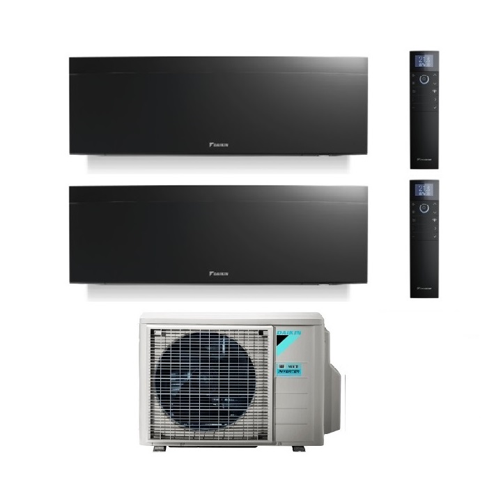 CLIMATIZZATORE CONDIZIONATORE DAIKIN DUAL SPLIT INVERTER serie 3 FTXJ R-32 EMURA III NERO Bluevolution 12000+18000 con 2MXM50N9 WI-FI INCLUSO - NEW -12+18