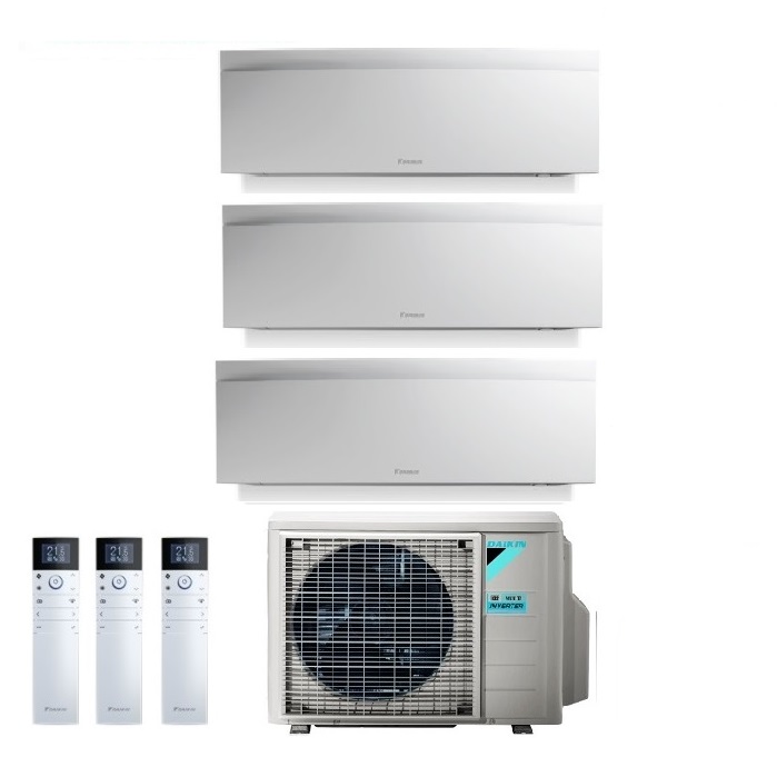 CLIMATIZZATORE CONDIZIONATORE DAIKIN TRIAL SPLIT INVERTER serie 3 FTXJ R-32 EMURA III BIANCO Bluevolution 9000+9000+12000 con 3MXM68N9 WI-FI INCLUSO - NEW -9+9+12