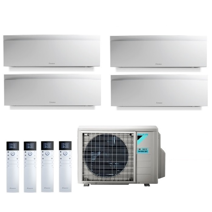 CLIMATIZZATORE CONDIZIONATORE DAIKIN QUADRI SPLIT INVERTER serie 3 FTXJ R-32 EMURA III BIANCO Bluevolution 7000+7000+7000+7000 con 4MXM68N9 WI-FI INCLUSO - NEW -7+7+7+7