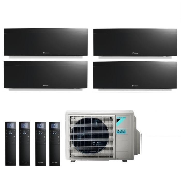 CLIMATIZZATORE CONDIZIONATORE DAIKIN QUADRI SPLIT INVERTER serie 3 FTXJ R-32 EMURA III NERO Bluevolution 9000+9000+9000+12000 con 4MXM68N9 WI-FI INCLUSO - NEW -9+9+9+12