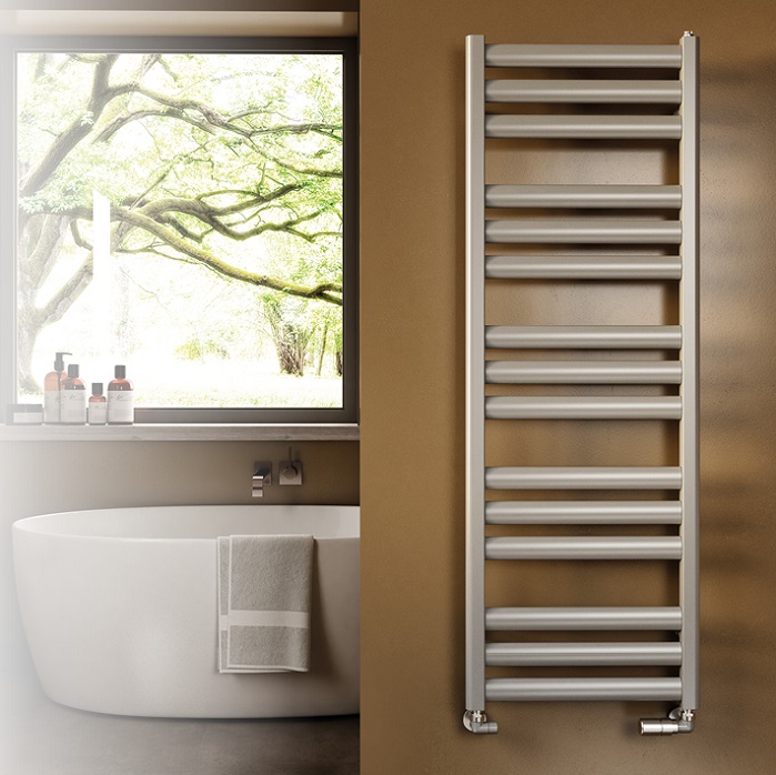 CORDIVARI TERMOARREDO SCALDASALVIETTE NAUSICA BIANCO R01 H 1430x500 - INTERASSE 450