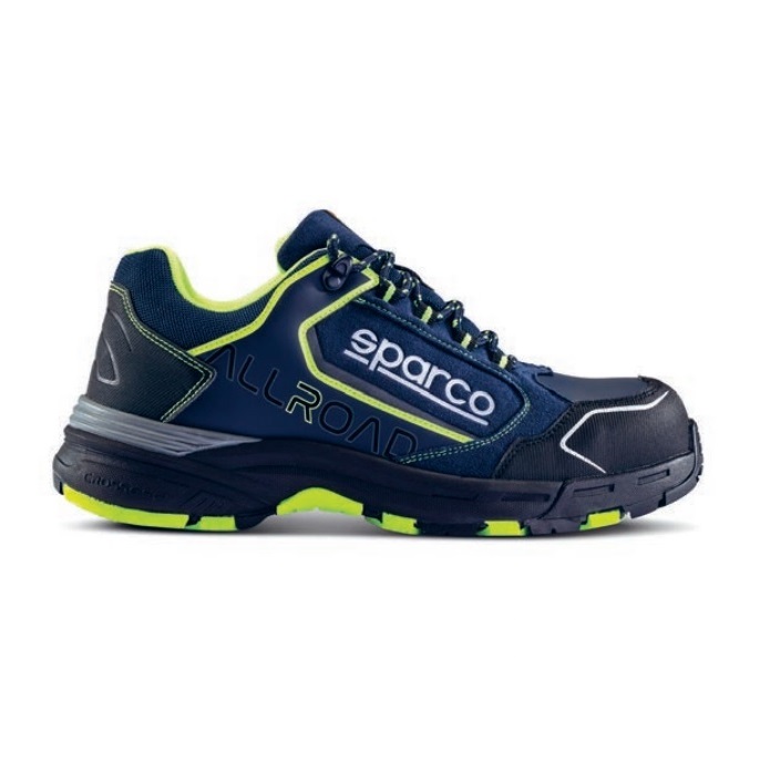 SCARPE ANTINFORTUNISTICA SPARCO TEAMWORK ALLROAD SOCHI S3 SRC COLORE BLU MARINE/GIALLO FLUO - cod. 07528BMGF - NEW