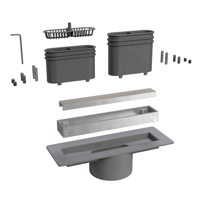 BONOMINI CANALISSIMA KIT CANALETTA DOCCIA PER SCARICO PAVIMENTO DA 60 CM - 6825HL60S