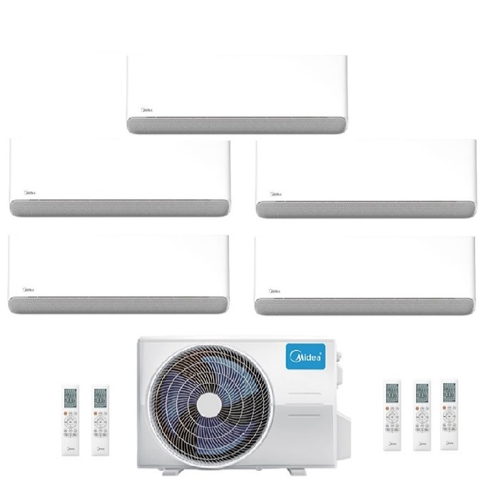 CLIMATIZZATORE CONDIZIONATORE PENTA SPLIT INVERTER MIDEA BREEZELESS E 9000+9000+9000+9000+9000 BTU A++ CON M5OE-42HFN8-Q  WI-FI INCLUSO R-32 NUOVO MODELLO  9+9+9+9+9