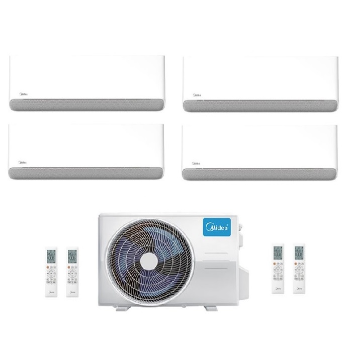 CLIMATIZZATORE CONDIZIONATORE QUADRI SPLIT INVERTER MIDEA BREEZELESS E 9000+9000+9000+9000 BTU A++ CON M4OE-36FN8-Q WI-FI INCLUSO R-32 NUOVO MODELLO 9+9+9+9