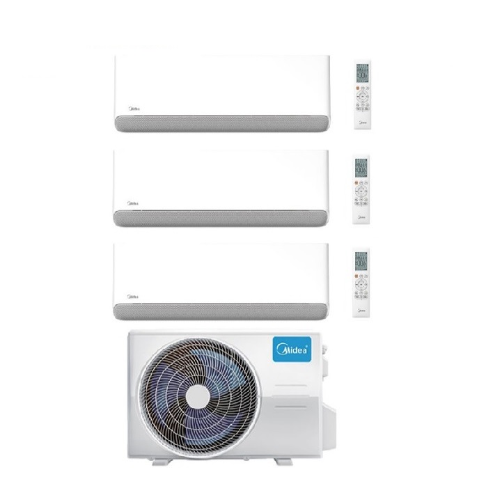 CLIMATIZZATORE CONDIZIONATORE TRIAL SPLIT INVERTER MIDEA BREEZELESS E 9000+12000+12000 BTU A++ CON M3OA-27FN8-Q WI-FI INCLUSO R-32 NUOVO MODELLO 9+12+12