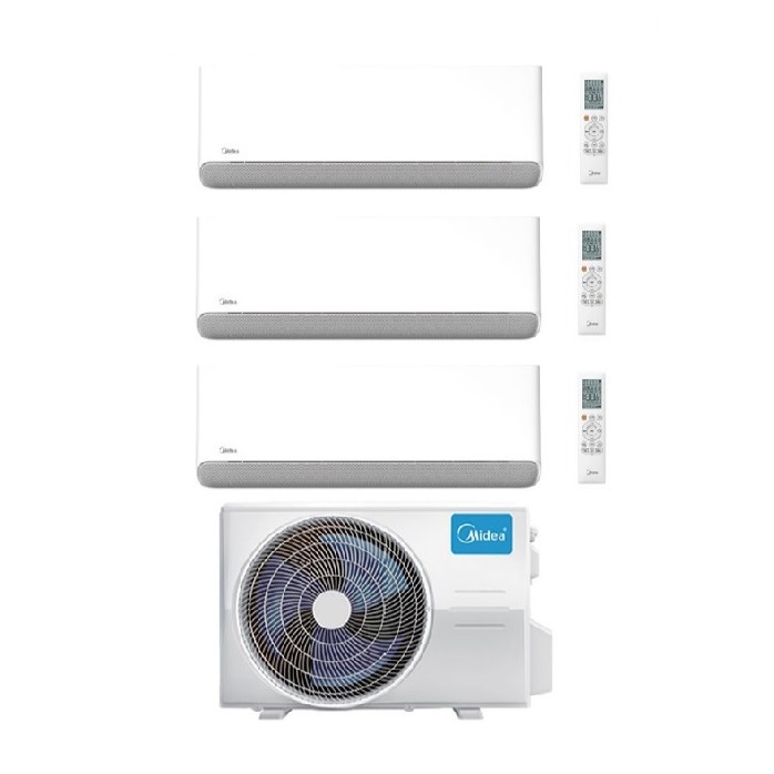 CLIMATIZZATORE CONDIZIONATORE TRIAL SPLIT INVERTER MIDEA BREEZELESS E 9000+9000+9000 BTU A++ CON M3OA-27FN8-Q WI-FI INCLUSO R-32 NUOVO MODELLO 9+9+9