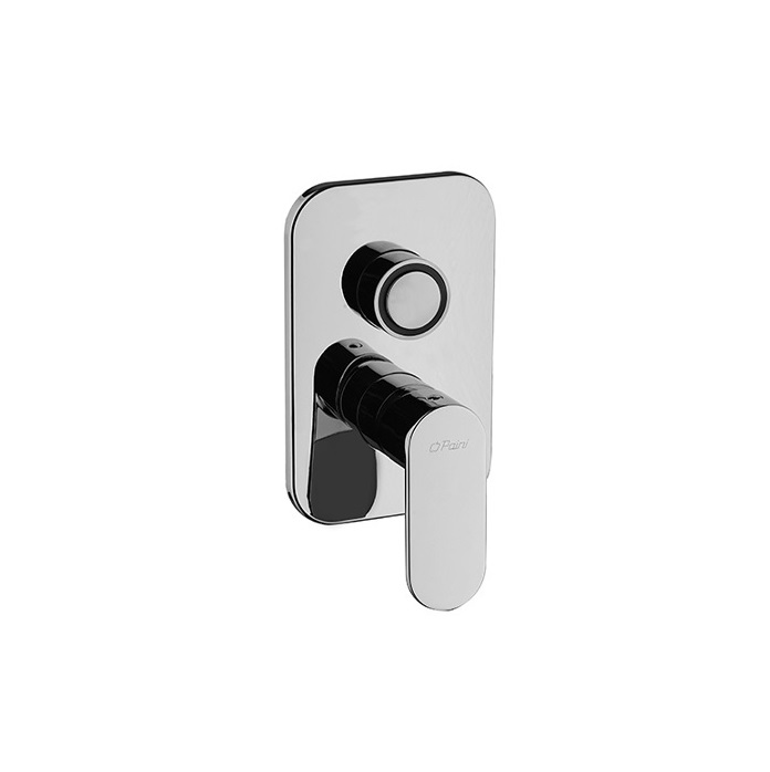 MISCELATORE MONOCOMANDO MONOFORO PAINI DOMUS DOCCIA INCASSO A DUE USCITE CON DEVIATORE A PULSANTE 18CR691B