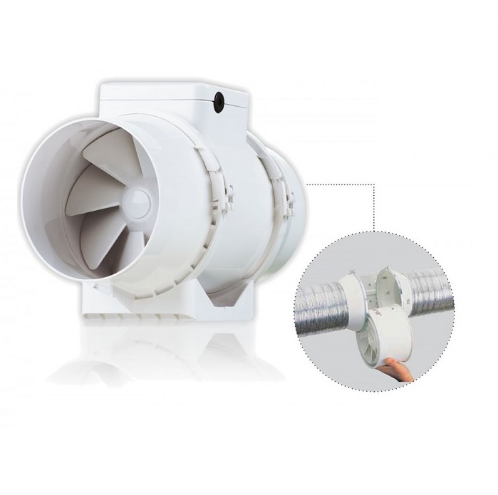TECNOSYSTEMI ASPIRATORE VENTILATORE IN LINEA A FLUSSO MISTO DIAMTERO 100 - 30360150