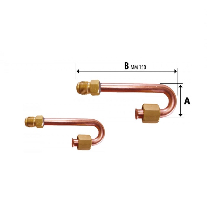 TECNOSYSTEMI COPPIA DI RACCORDI AD INVERSIONE M/F 1/4" + M/F 1/2" - COD. 11130017