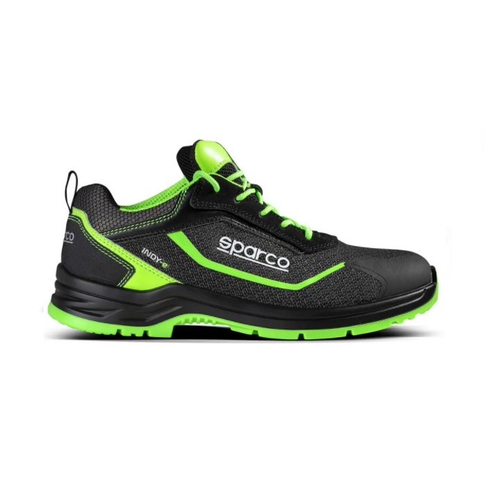 SCARPE ANTINFORTUNISTICA SPARCO TEAMWORK INDY FORESTER ESD S3S SR LG COLORE NERO/VERDE FLUO - cod. 07540NRVF - NEW