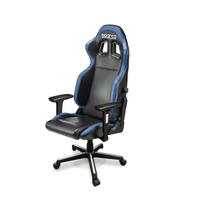 SPARCO SEDIA POLTRONA GAMING UFFICIO MODELLO ICON COLORE NERO/AZZURRO  - 00998NRAZ