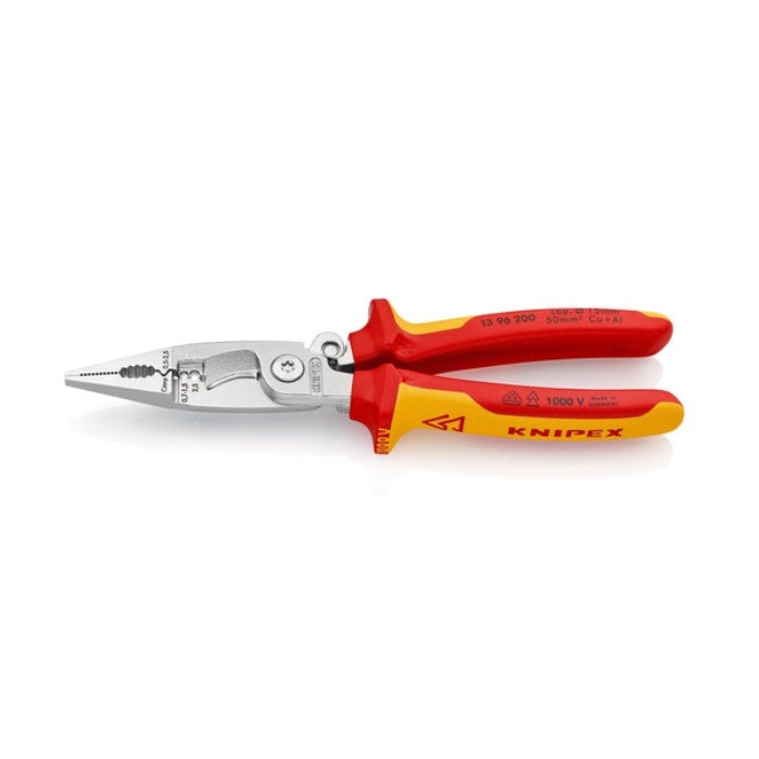 KNIPEX PINZA PER ELETTROINSTALLAZIONI 200 MULTIFUNZIONE ISOLATA CODICE 1396200
