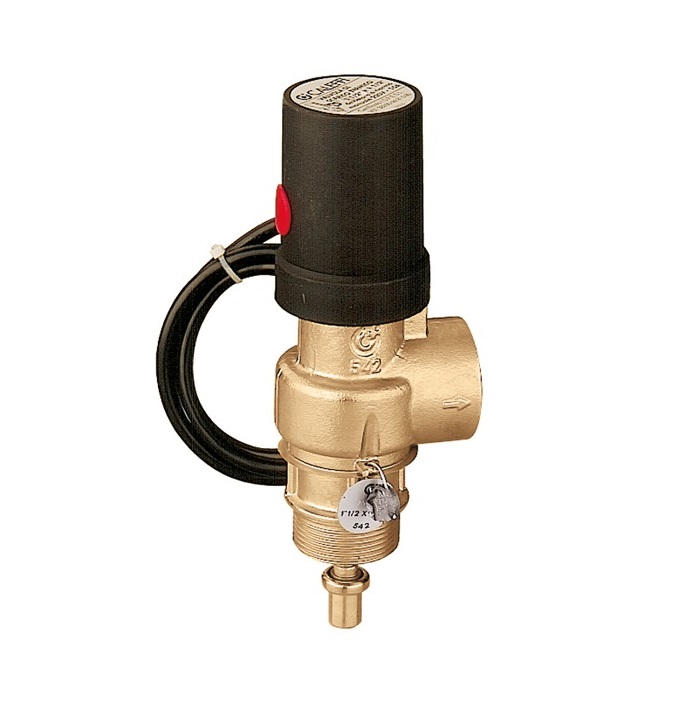 CALEFFI VALVOLA SCARICO TERMICO RIARMO MANUALE 	G 1 1/2" A (ISO 228-1) M INGRESSO	
G 1 1/2" (ISO 228-1) F USCITA	 99°C CODICE 542880