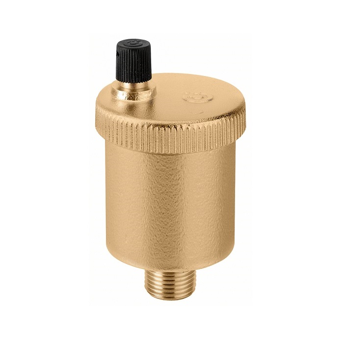 CALEFFI VALVOLA AUTOMATICA SFOGO ARIA GIALLA G 1/2" A (ISO 228-1) M CODICE 502040