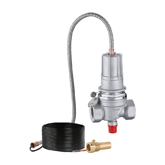 CALEFFI VALVOLA DI INTERCETTAZIONE DEL COMBUSTIBILE 98° SENSORE 5 MT 1’’ FF  RP 1" (EN 10226-1) F CODICE 540060